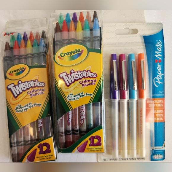 Crayola Twistables & Paper Mate Med Felt Tip Pens - Picture 9 of 9